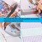 3 Pieces Diamond Painting Ruler Stainless Steel Mesh Ruler 5D Diamond Tool Drawing Ruler with 250, 250 and 408 Blank Grids for DIY Diamond Painting Kits